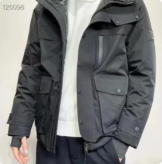 F012437冬季新款定制工装大口袋短款连帽情侣羽绒服 商品图5