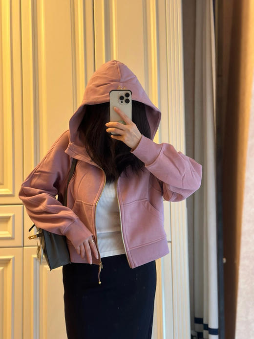 125-4极限特惠 渠道面料 独家 lu scuba 高密薄绒 宽松休闲 连帽卫衣 准码选 商品图9