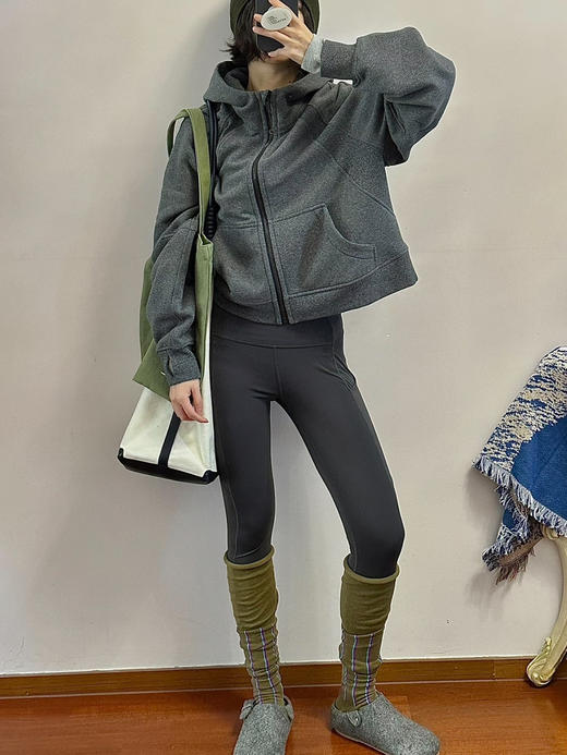 125-4极限特惠 渠道面料 独家 lu scuba 高密薄绒 宽松休闲 连帽卫衣 准码选 商品图13