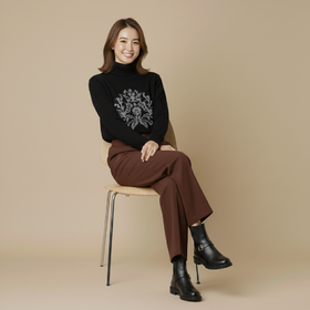 微信25D614-5205中高领羊毛衫