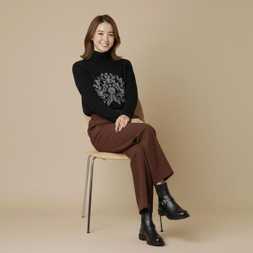 微信25D614-5205中高领羊毛衫 商品图0