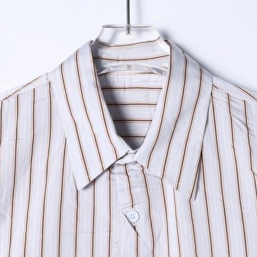 SDSA男士春夏新款痞帅男装老钱风经典条纹翻领衬衫百搭时尚衬衣 商品图1