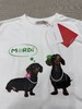 F012483珍珠项链长袖腊肠小狗印花上衣薄款T恤 商品缩略图7
