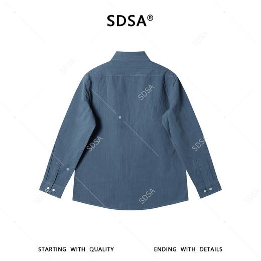 1170SDSA男士春夏新款痞帅男装老钱风百搭纯色长袖衬衫时尚休闲衬衣 商品图4