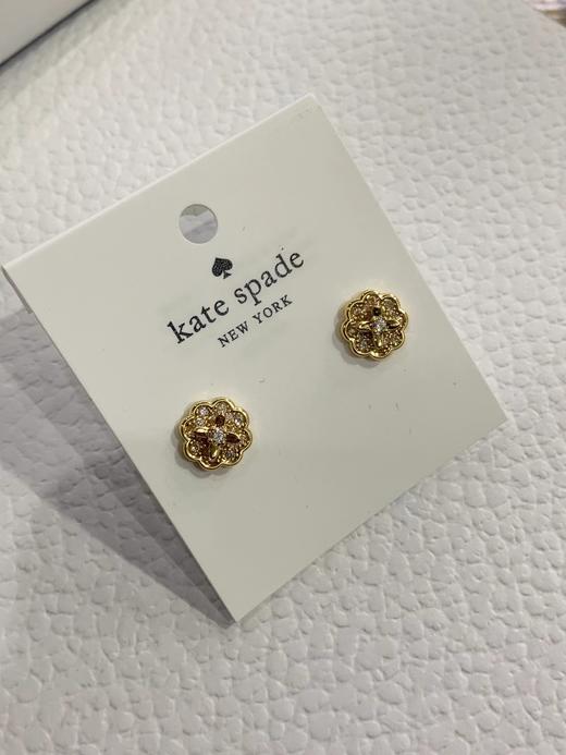 F012418四叶花瓣搭配璀璨镶钻耳钉925银针 商品图7