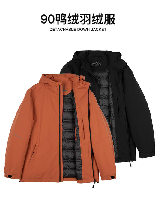 占姆士冲锋羽绒服男秋冬季新款保暖夹克男士加厚上衣 商品图1