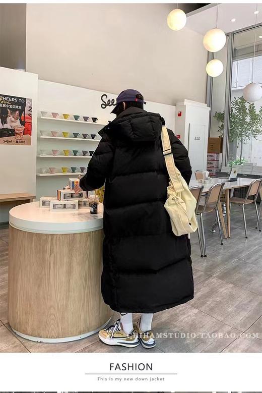 F012423长款大朵绒羽绒服中戏多口袋情侣款加厚保暖 商品图6