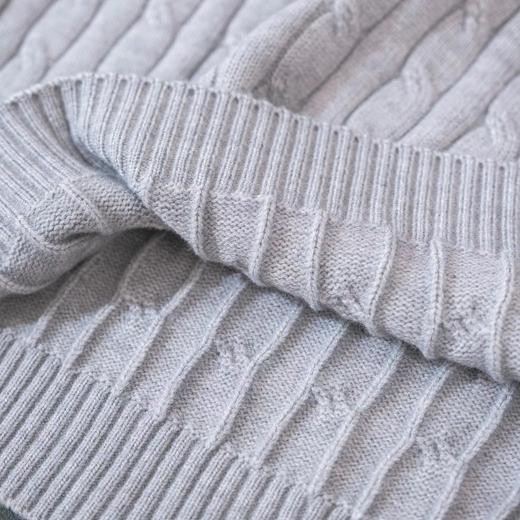 F012406新款精典老花半拉链纯色小马刺绣logo麻花针织内搭百搭套头毛衣 商品图11