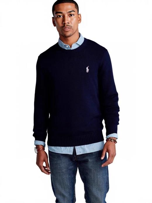 F012498老钱休闲风圆领高品质柔软亲肤针织衫 商品图2