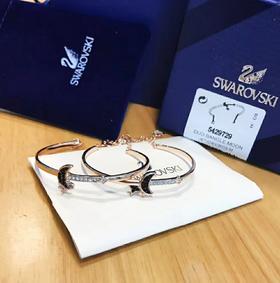 F012430神秘月光浪漫星辰 优雅月亮星星元素可调手镯女手链百搭配饰玫瑰金