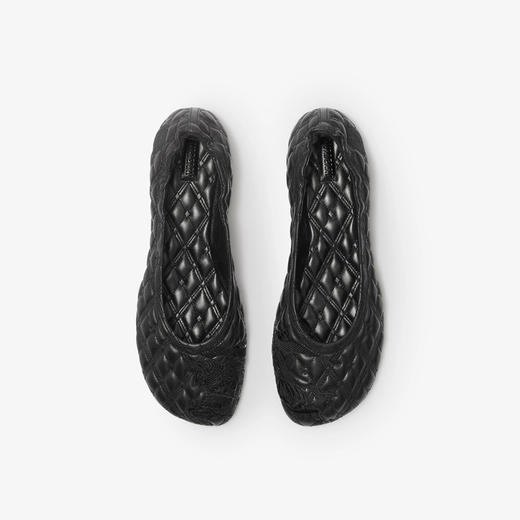 BURBERRY 巴宝莉 女士皮革 Sadler 芭蕾鞋 黑色 8080383 A1189 商品图3