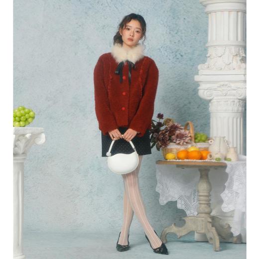 千金感绑带显瘦羊羔毛外套-纪念日百货门店同款169445443 商品图3