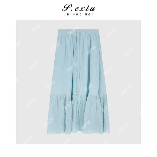 04-3潘依绣丁丁宠粉夏季清新肌理感吊带半裙套装Q4592 商品图2