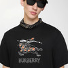 BURBERRY 巴宝莉 男士素描马术骑士徽标棉质圆领短袖T恤 黑色 8121033 A1189 商品缩略图2