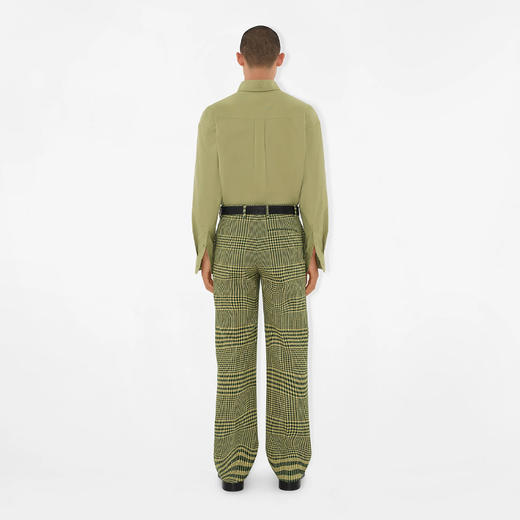 【二】BURBERRY 巴宝莉 男士马术骑士刺绣徽标棉质牛津长袖衬衫 绿色 8082303 B7311 商品图4