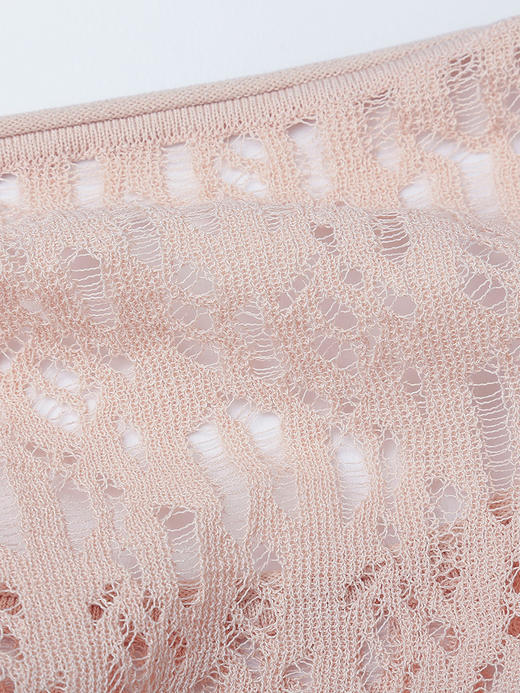 透气肌理感针织衫 春季粉色遮肉百搭温柔风防晒外搭 商品图4