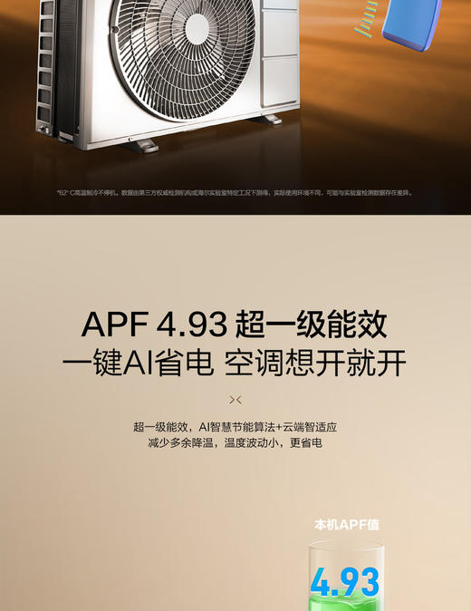 海尔（Haier）小红花性能王·京棠2P客厅柜机一级能效KFR-50LW/J300-1套机 商品图7