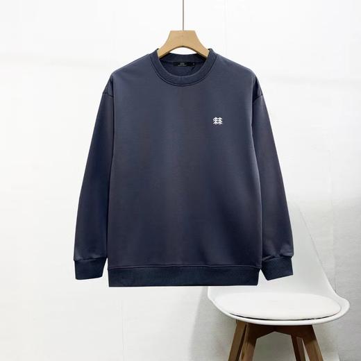 F012425新款休闲百搭圆领套头加绒卫衣男女同款 商品图3