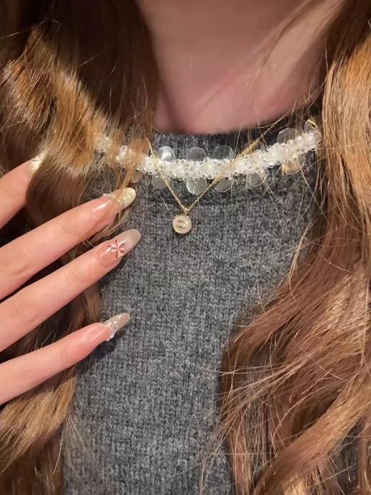 F012415新款百搭设计感十足贝母小双C项链 商品图12