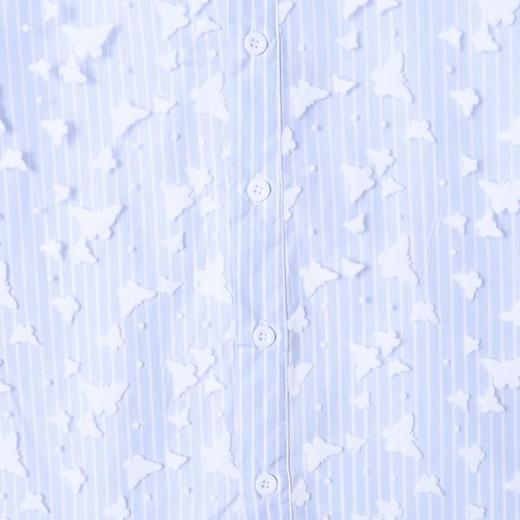 6975SDSA男士秋冬新款痞帅男装潮牌高街拼接蝴蝶翻领长袖衬衫百搭时尚 商品图3