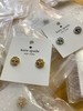 F012418四叶花瓣搭配璀璨镶钻耳钉925银针 商品缩略图3
