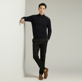 微信25Q955-9101开襟拉链针织