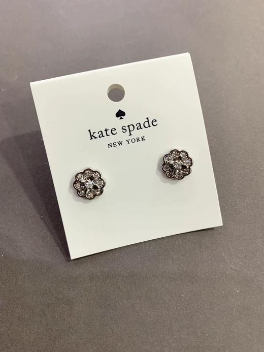 F012418四叶花瓣搭配璀璨镶钻耳钉925银针 商品图6