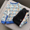 F012443春季新款男女宝宝满印圆领卫衣+卫裤套装 商品缩略图6