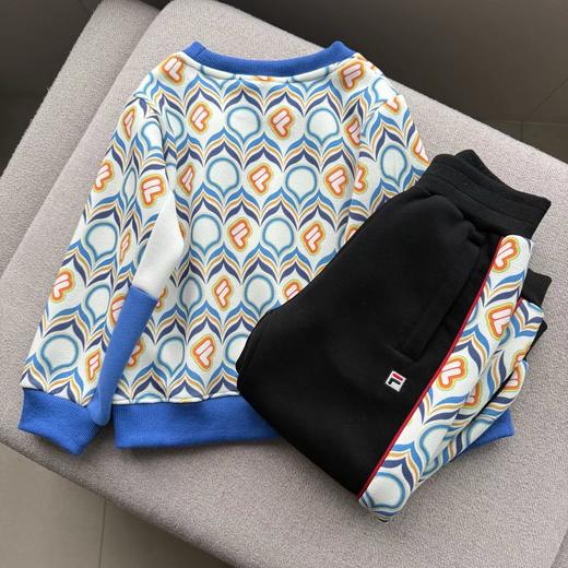 F012443春季新款男女宝宝满印圆领卫衣+卫裤套装 商品图6