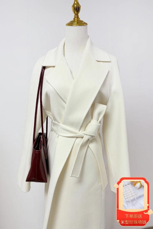 【直播大场福利】编号57  白月光 经典西装领浴袍式 羊绒大衣 100%纯山羊绒  不退不换 商品图0