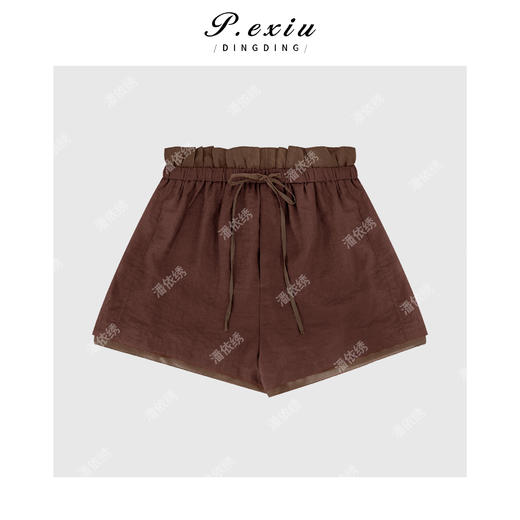 04-2潘依绣丁丁宠粉亚麻通透花苞复古套装Q18323 商品图1