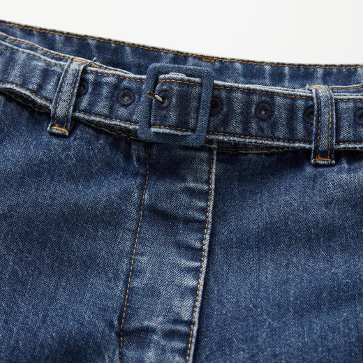 ROMI STUDIO“复古简约”高腰宽松舒适垂坠松弛感阔腿牛仔裤N3870 商品图5