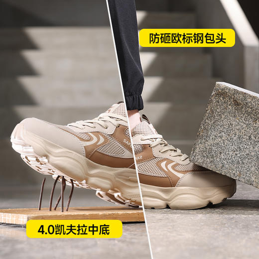 防砸防刺穿欧标钢包头达标4.0㎜凯夫拉底EVA底新款轻便劳保鞋 商品图9