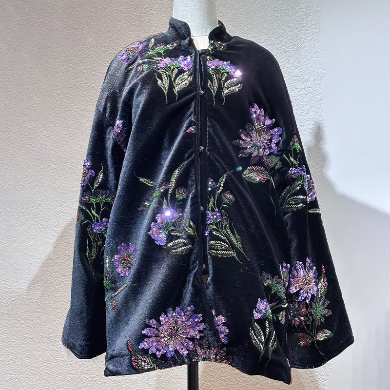 Famecoco范可儿新中式棉衣FAD8AE203 商品图1