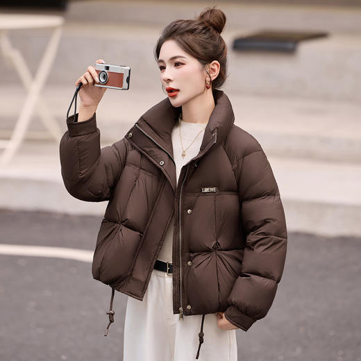 羽绒服冬季新款小个子白鸭绒立领面包服时尚保暖外套ASLZ9529-1 商品图2