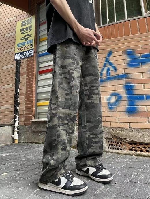 F012458加绒新款OOTD高街户外迷彩伐木工装裤长裤子牛仔裤 商品图8