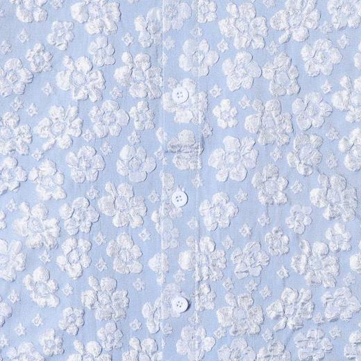 6944SDSA男士秋冬新款痞帅男装潮牌高街提花花卉翻领长袖衬衫百搭时尚 商品图3