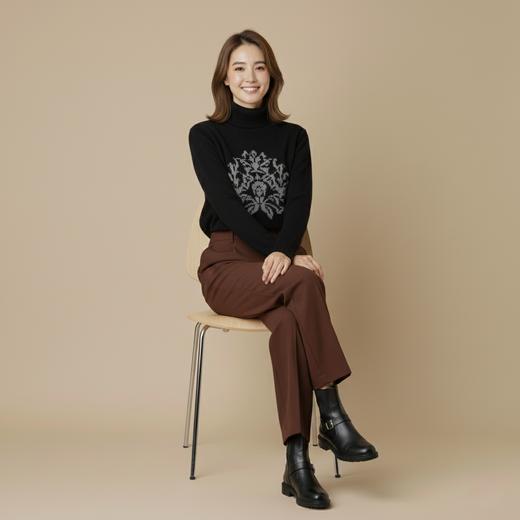 微信25D614-5205中高领羊毛衫 商品图2