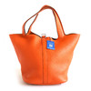 【95新】Hermes爱马仕橘色银扣Picotin 26菜篮子手提包女士 220126NJS23 商品缩略图3