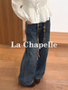 专柜实拍【磨毛/附赠腰带】拉夏贝尔/La Chapelle官网600+高品质！宽松慵懒感显瘦百搭直筒牛仔裤 商品缩略图2