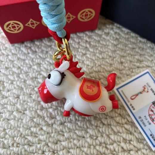 F012469红白配色＋金色配件本命马年“赚元马”挂件 商品图1