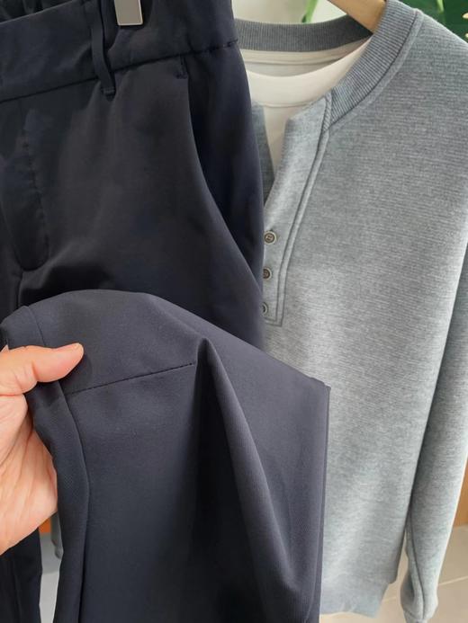 F012431男士梭织磨毛拉绒立体剪裁修身长裤休闲裤 商品图4