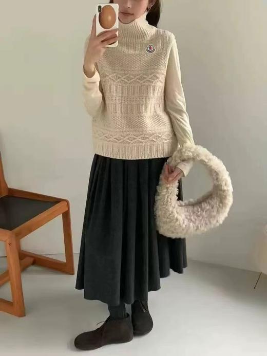 F012421立体绞花纹理内搭打底衫针织马甲女款 商品图4