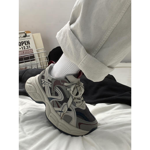 【YW】无忧购水泥灰低帮加绒休闲厚底增高时尚保暖老爹鞋MIS-2670-1（截单后3-5天发货) 商品图6