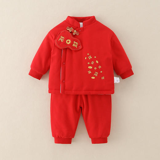 儿童秋冬新款新中式年服套装宝宝夹棉加厚唐装拜年服新年衣服男童 商品图8