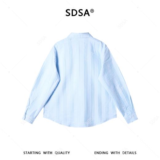 7021SDSA男士秋冬新款痞帅男装韩版潮牌纯色褶皱翻领长袖衬衣百搭休闲 商品图5