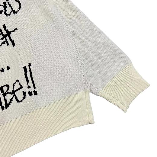 F012435新品后背字母提花情侣款圆领针织毛衣 商品图12