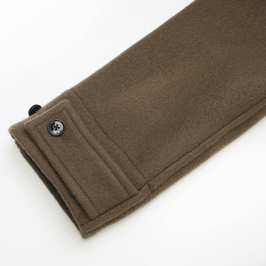 ROMI STUDIO“美拉德”腔调穿搭牛角扣斜襟领腰带大衣外套 23AWW703 商品图6