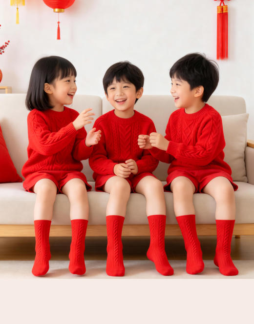 2026本命年【马年红袜子礼盒装】男女均码 红色袜子 中筒袜 新年礼物送人礼盒装(春节不打烊) 商品图13