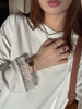 【YW】无忧购拼接蕾丝暖绒加厚百搭宽松慵懒保暖圆领大白长袖T（截单后3-5天发货) 商品缩略图1